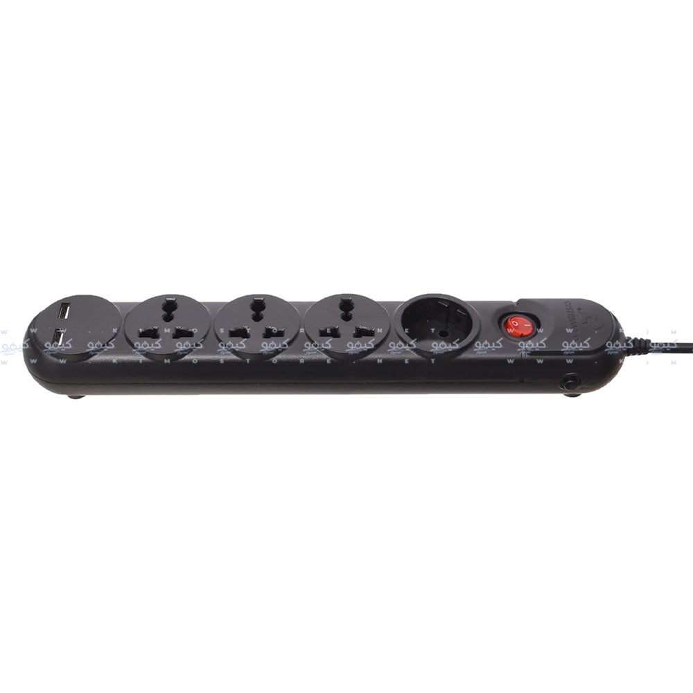 SystemMax SMPG-4P2U 4Port + 2USB Power Strip 2500W