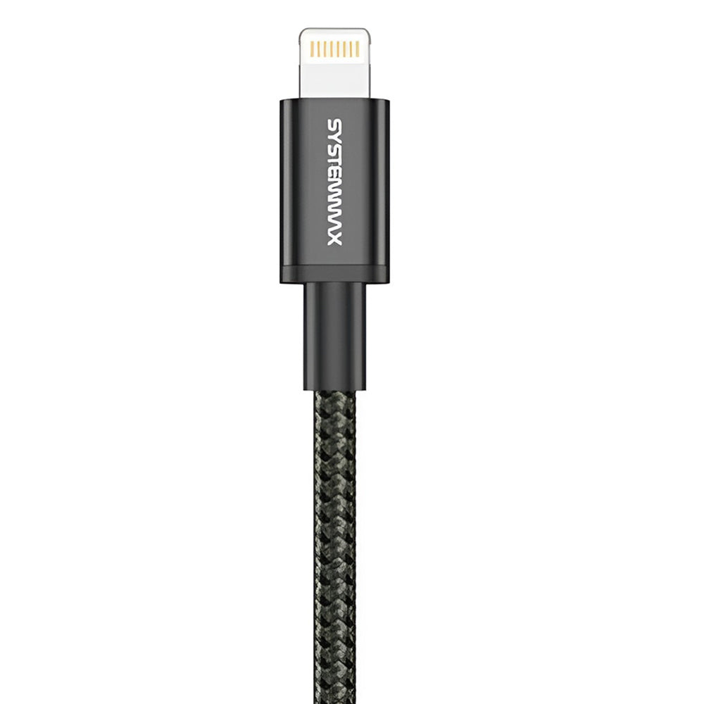 Systemmax N29 Type-C To Lightning Cable 30W Fast Charging 1m - Black