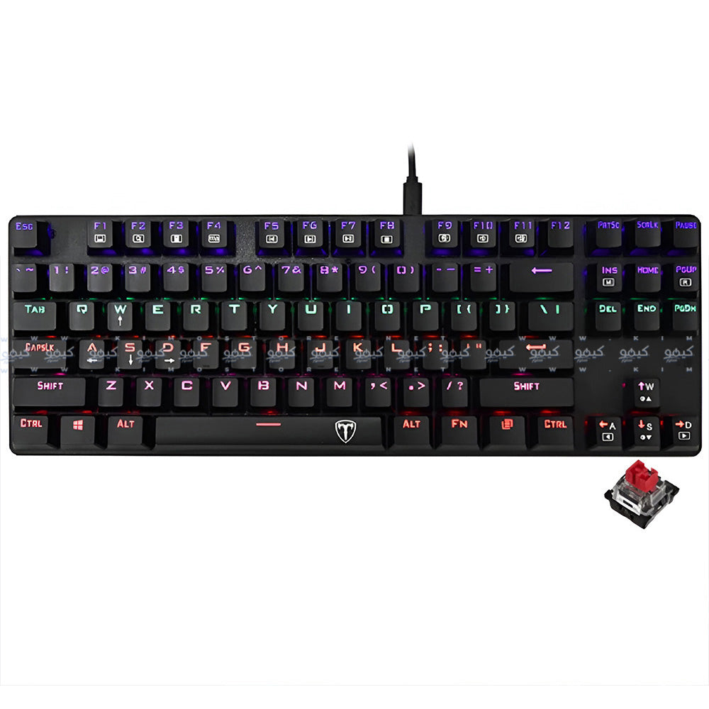 T-Dagger Bora T-TGK313-2 Red Switch Wired Rainbow Gaming Keyboard English & Arabic