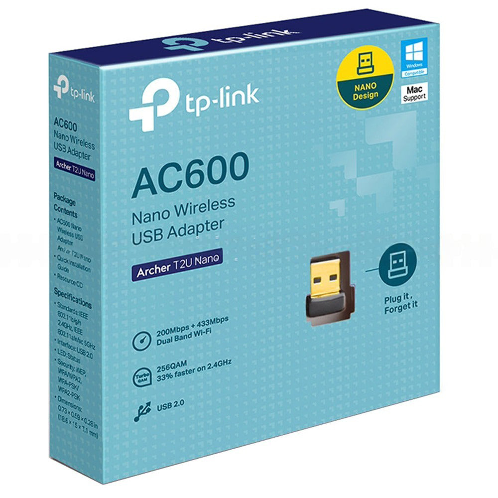 محول نانو USB تي بي لينك لاسلكي Archer T2U AC600