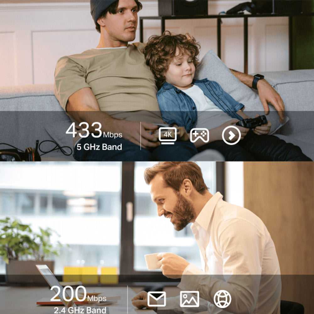 محول USB لاسلكي بلوتوث نانو تي بي لينك 600 ميجابايت في الثانية Archer T2UB