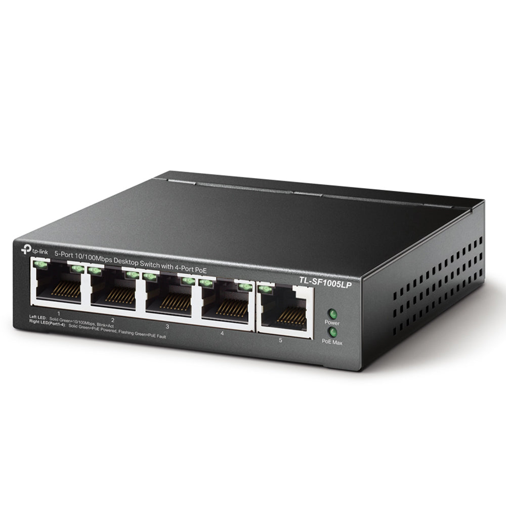 TP-Link TL-SF1005LP Unmanaged Desktop Switch 4 Ports PoE 10/100Mbps + 1 Port 10/100Mbps 41W