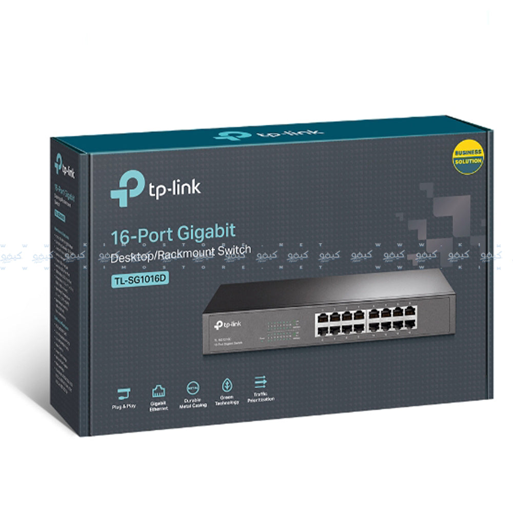 TP-Link TL-SG1016D Unmanaged Rackmount/Desktop Switch 16 Ports 10/100/1000Mbps