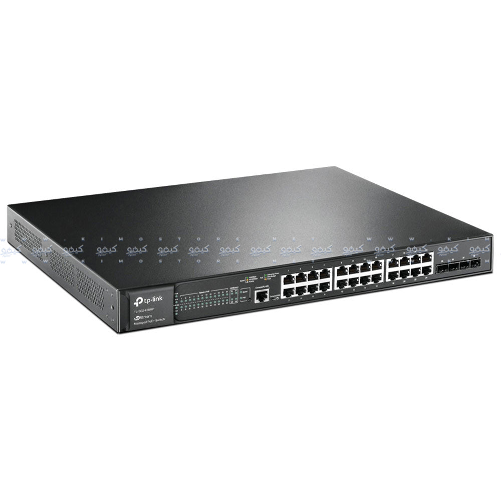 TP-Link TL-SG3428MP JetStream L2+ Managed Rackmount and Fiber Switch 24 Ports PoE 10/100/1000Mbps + 4 Ports SFP 10/100/1000Mbps