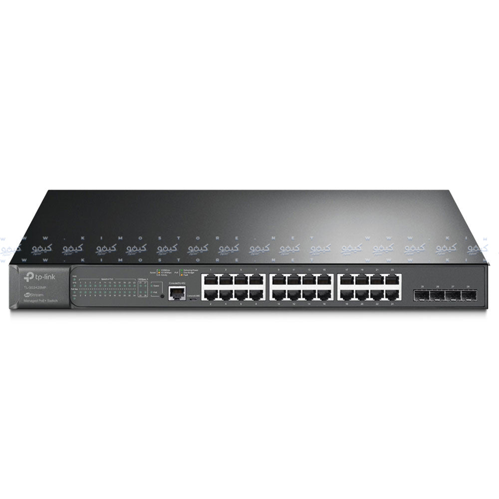 TP-Link TL-SG3428MP JetStream L2+ Managed Rackmount and Fiber Switch 24 Ports PoE 10/100/1000Mbps + 4 Ports SFP 10/100/1000Mbps