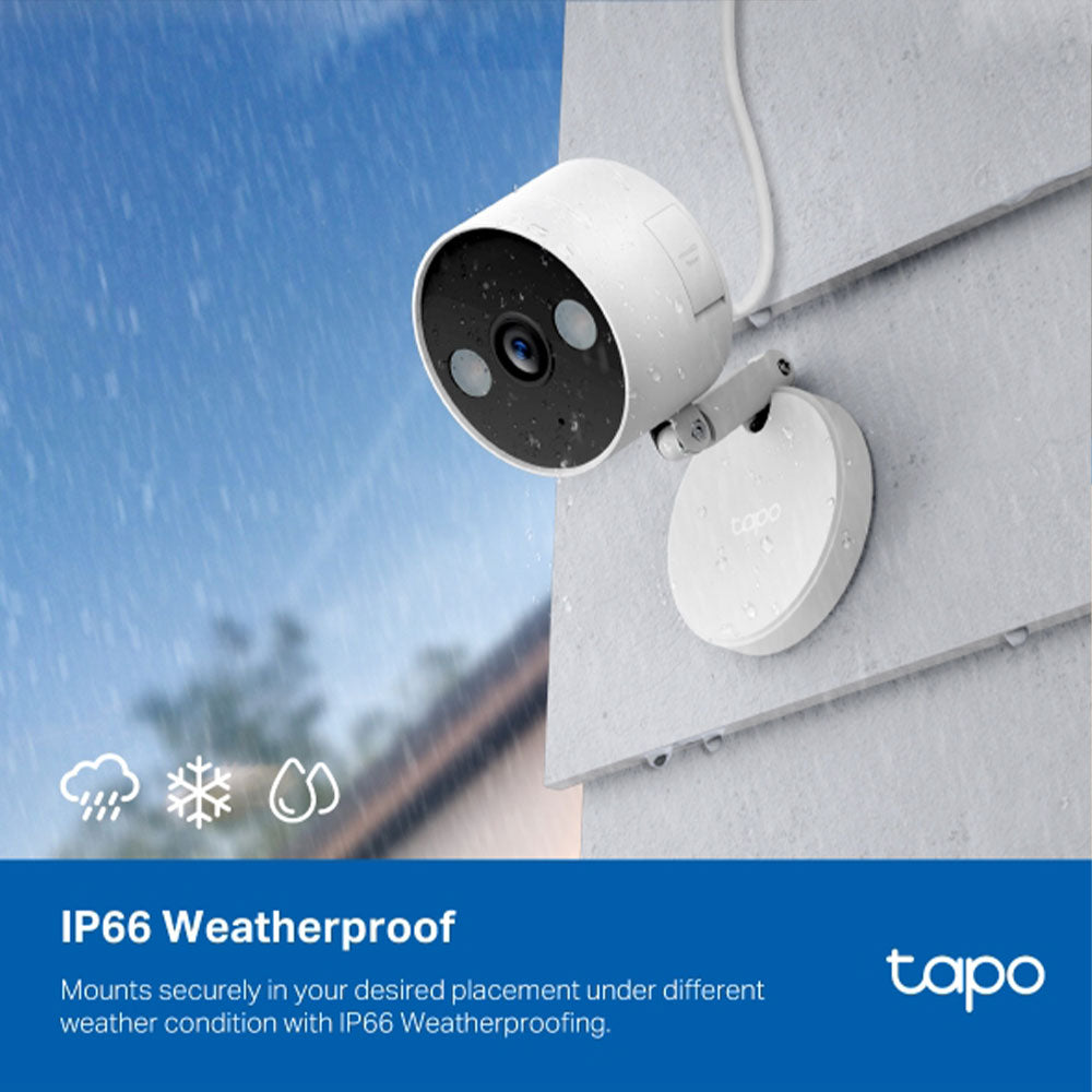 Tapo C120 Wi-Fi AI Indoor & Outdoor Security Camera 2K 4MP 3.17mm (Mic) (Full Color)