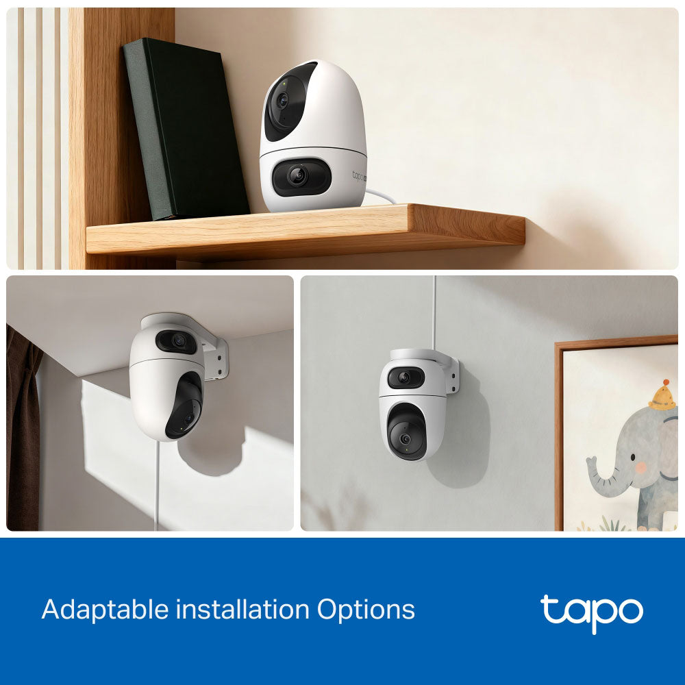 Tapo C245D Dual Lens Wi-Fi Pan & Tilt Outdoor Security Camera 2K 3MP+3MP 2.1-6mm (Mic)