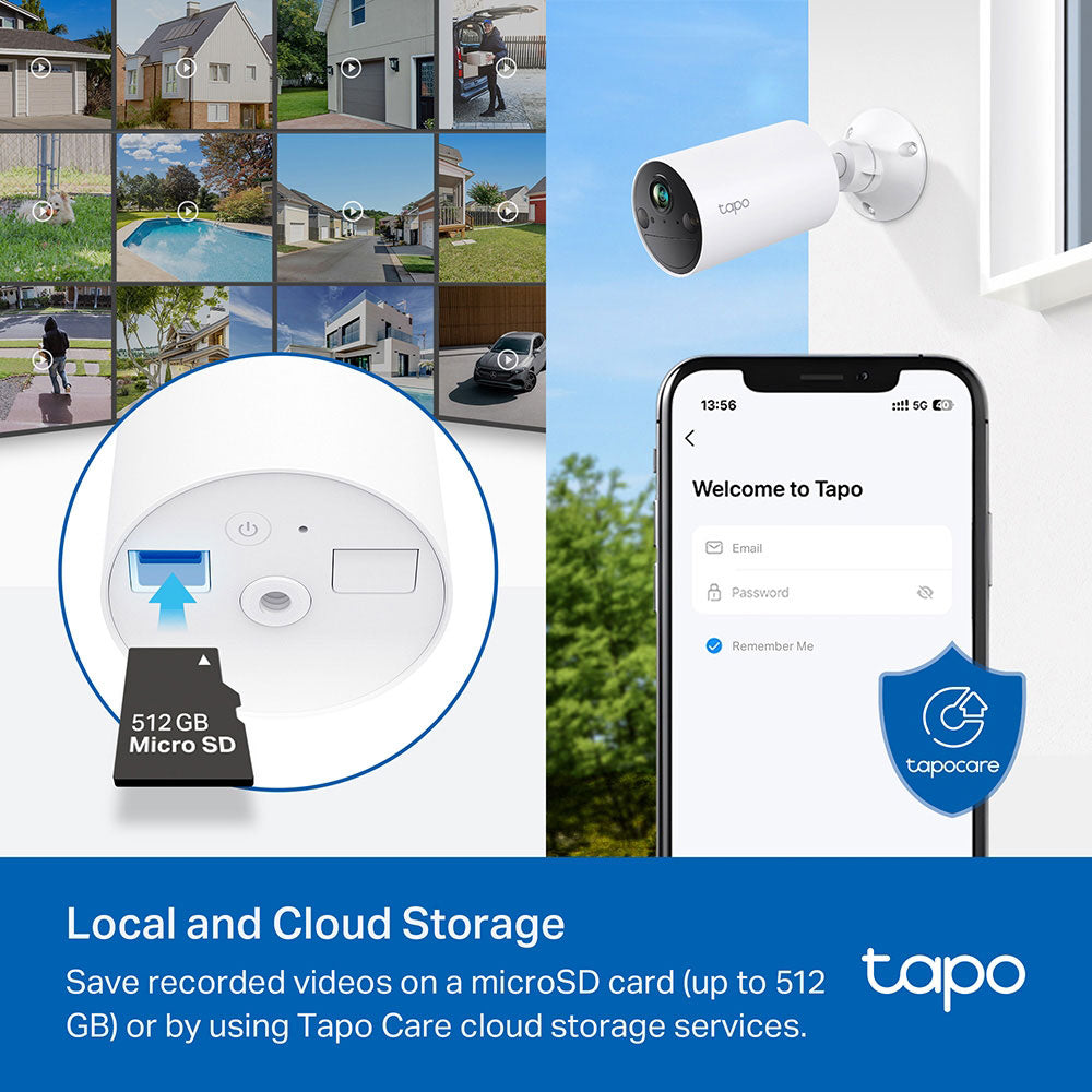 Tapo C410 V1.20 Battery-Powered Wi-Fi Outdoor Security Camera 2K 3MP 3.17mm (Mic) (Full Color)