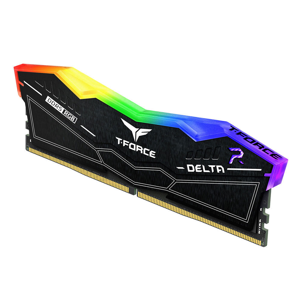 رام تيم جروب 96 جيجابايت (2×48 جيجابايت) 6800 ميجاهرتز T-FORCE Delta DDR5 RGB - اسود