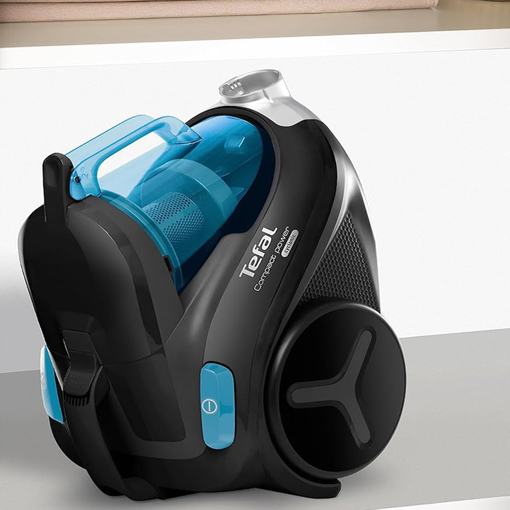 Tefal Bagless Vacuum Cleaner Compact Power Cyclonic TW3751EG 1.5L 750W 2000W - Black x Blue