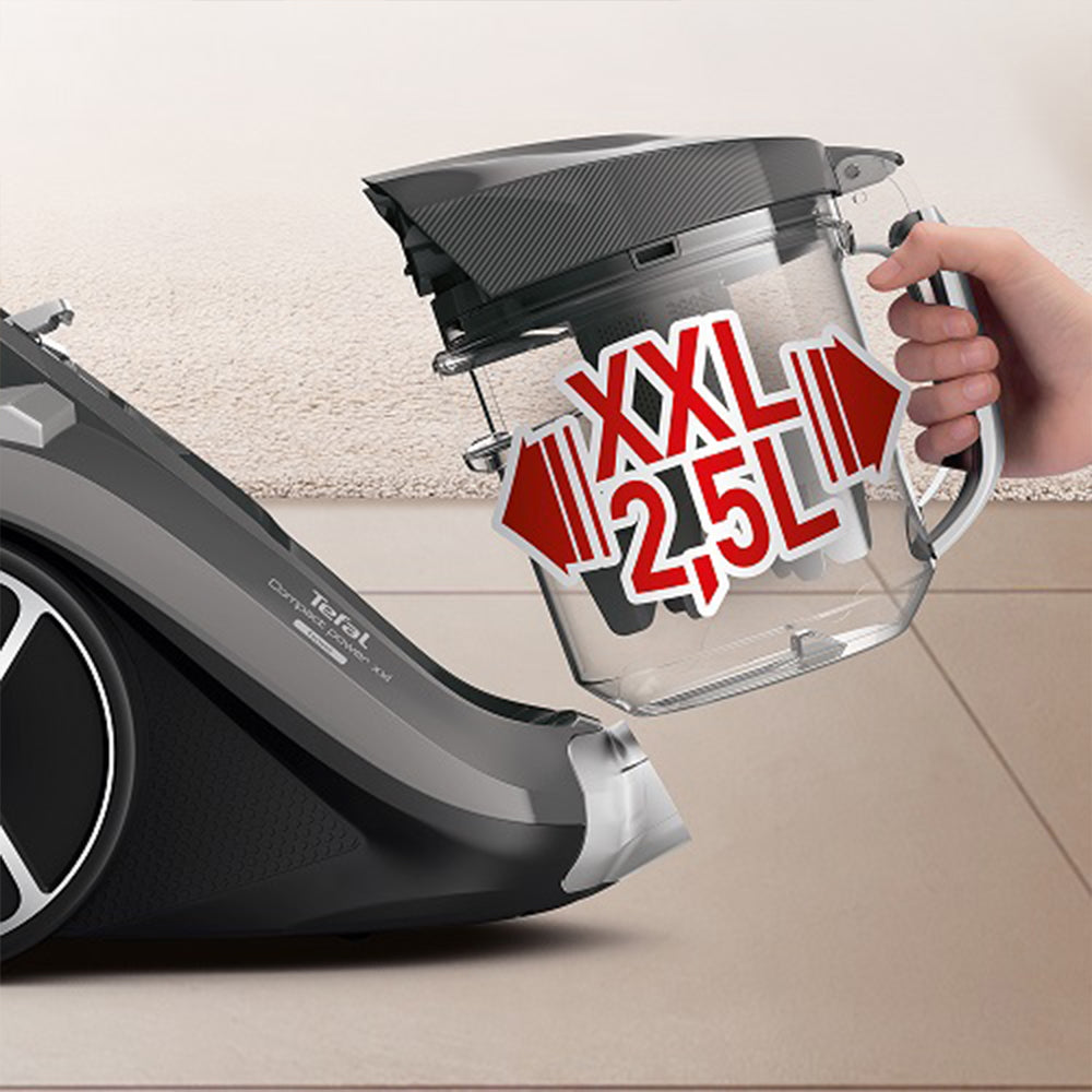 Tefal Bagless Vacuum Cleaner Extent Power Cyclonic TW4835EG 2.5L 890W 2100W - Black x White