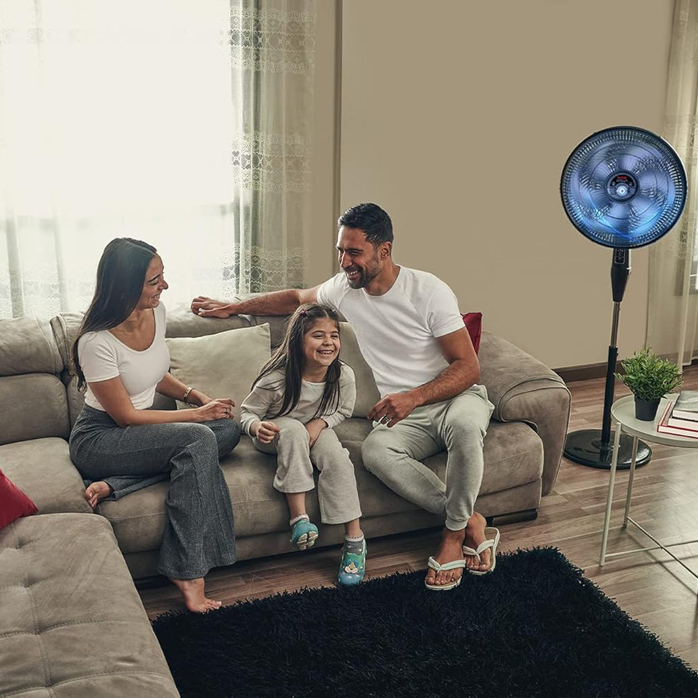 مروحة ستاند تيفال مع ريموت 16 بوصة طاردة للناموس Silence Force VG4135EE - أسود