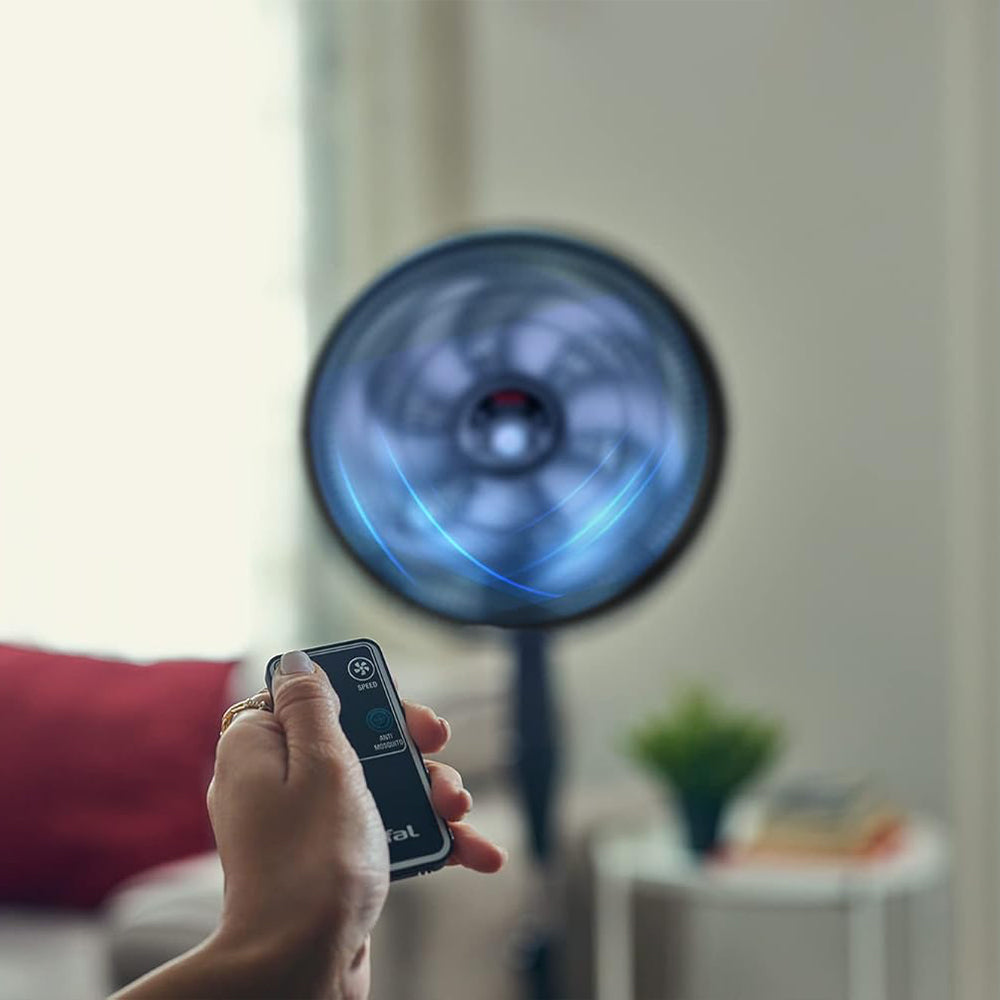 مروحة ستاند تيفال مع ريموت 16 بوصة طاردة للناموس Silence Force VG4135EE - أسود