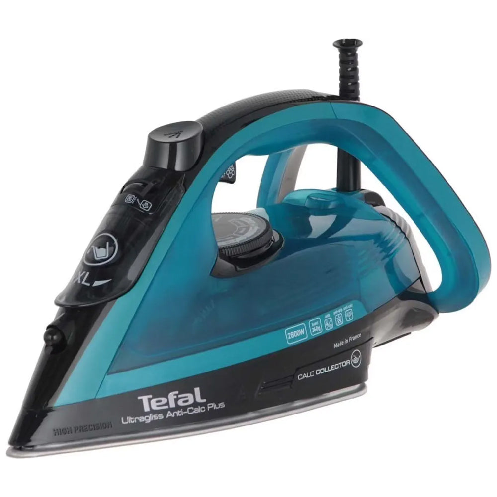 Tefal Steam Iron Ultragliss Anti-Calc Plus FV6832E0 2800W - Blue x Black