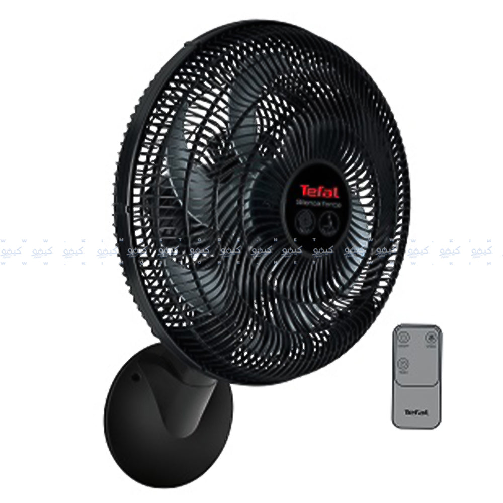 مروحة حائط تيفال 16 بوصة مع ريموت Silence Force VG4151EE - أسود