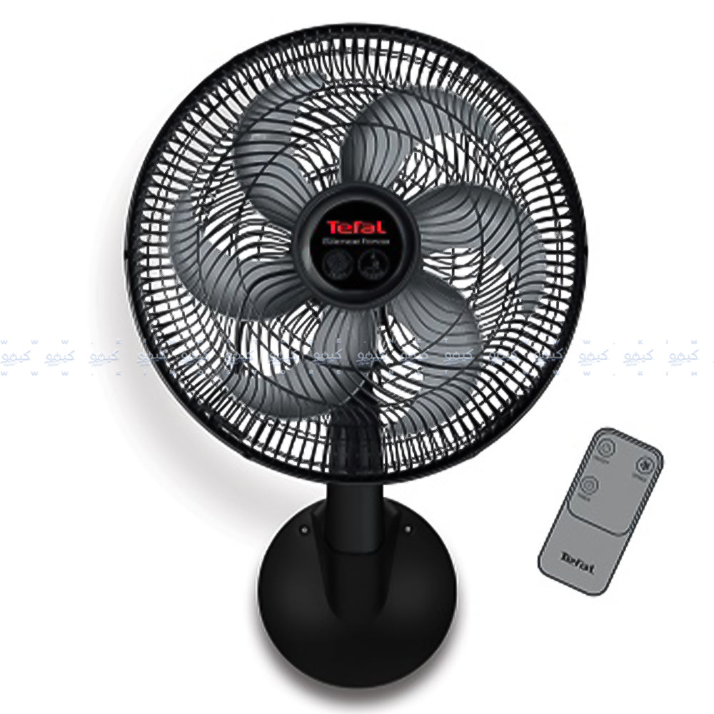 مروحة حائط تيفال 16 بوصة مع ريموت Silence Force VG4151EE - أسود