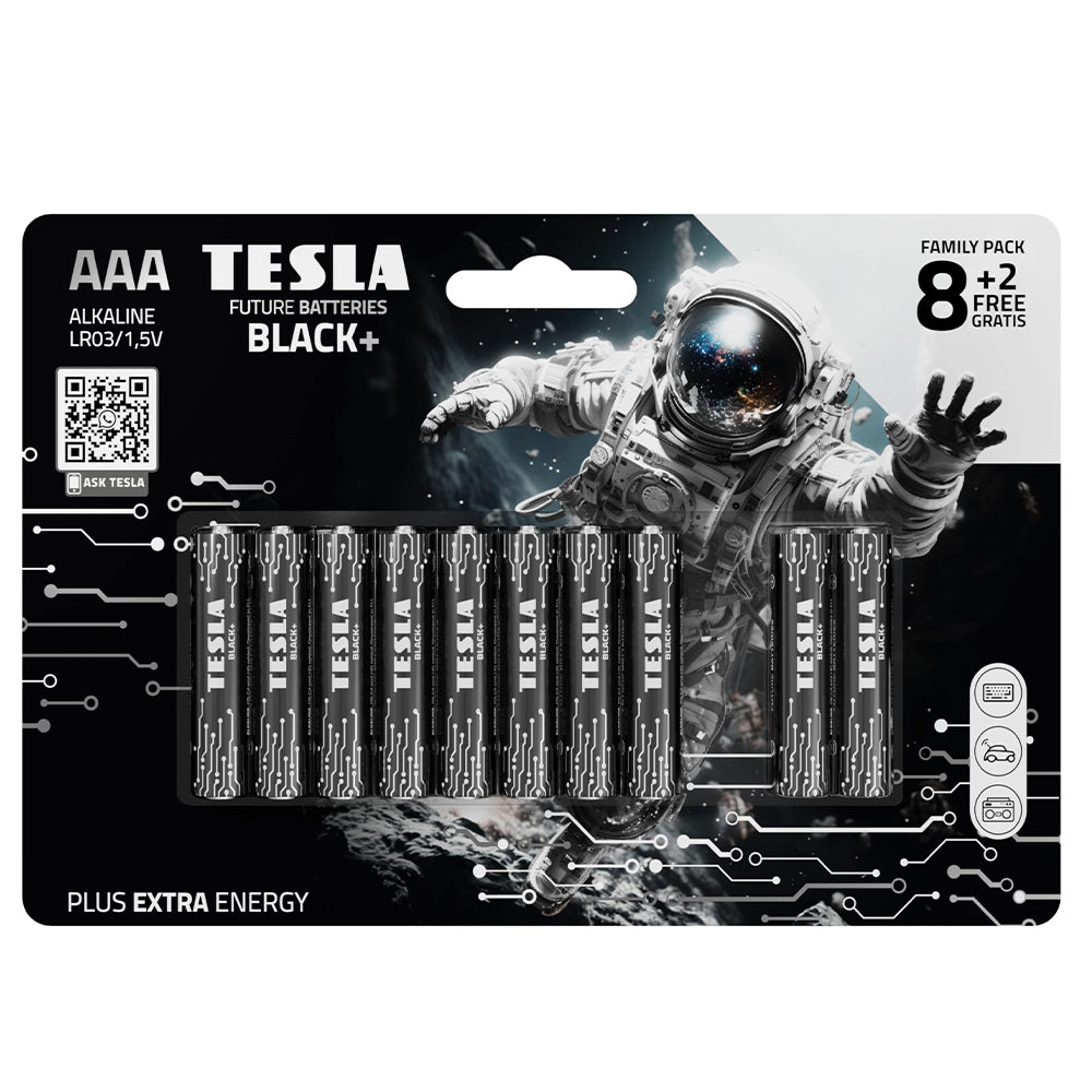 Tesla Black+ AAA (8+2) Pcs Alkaline Battery