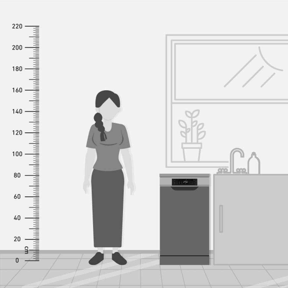 غسالة اطباق تورنيدو 10 أفراد 7 برامج 45 سم TDV-FN107CBK - أسود