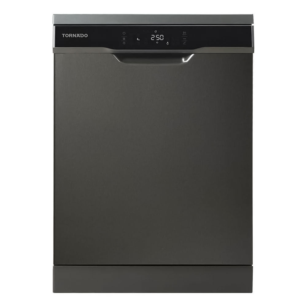Tornado Dishwasher TDV-FN128CDX 12 Person 8 Program 60cm - Dark Inox