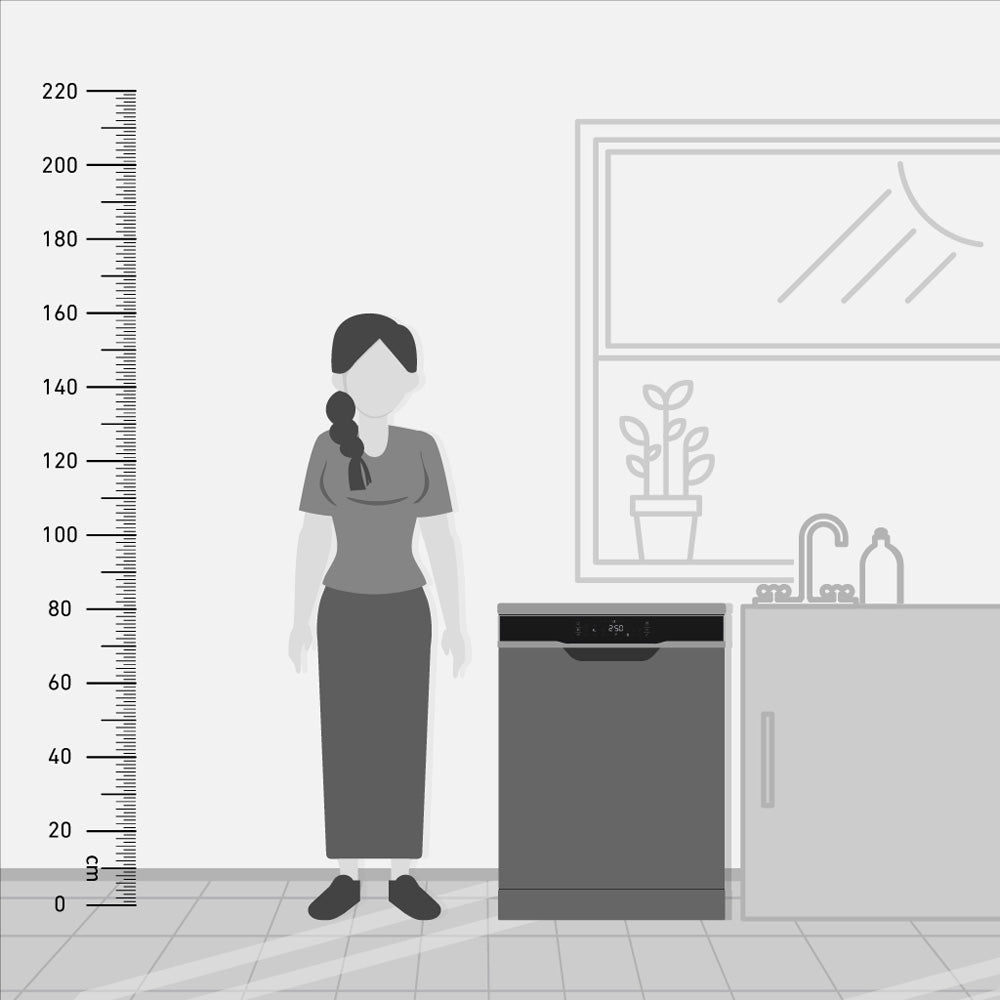 Tornado Dishwasher TDV-FN158COX 15 Person 8 Program 60cm - Inox