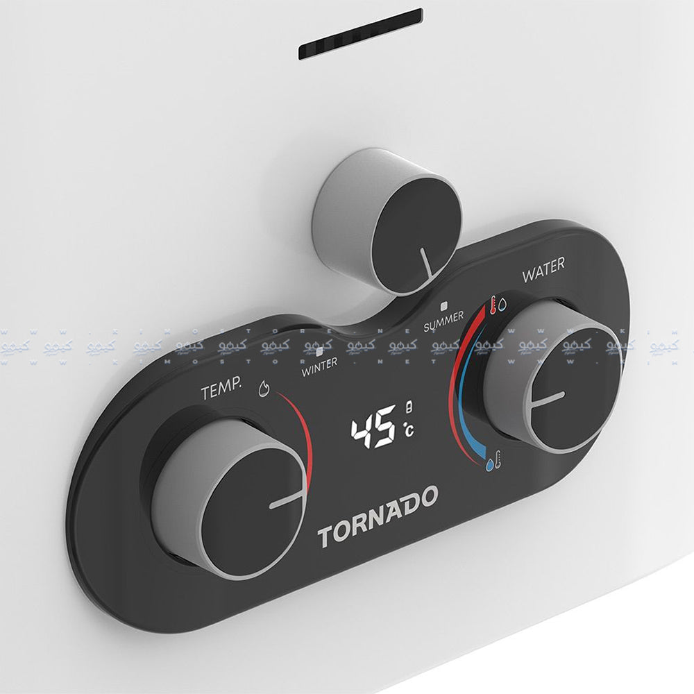 سخان مياه غاز بمدخنة تورنيدو 10 لتر GHE-C10CTE-W - أبيض