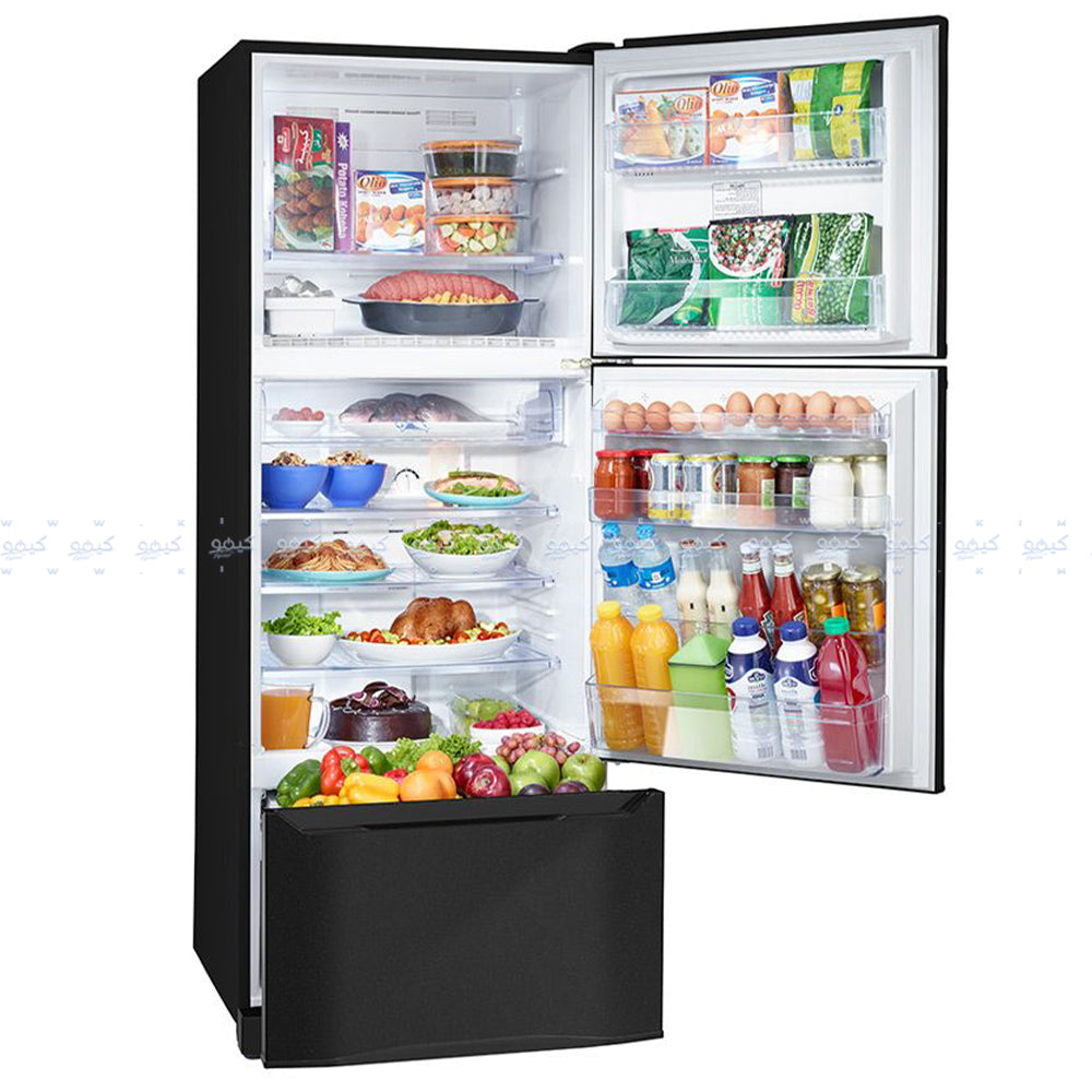 ثلاجة تورنيدو نوفروست انفرتر 3 باب 351 لتر RF-45FTV-BK - أسود