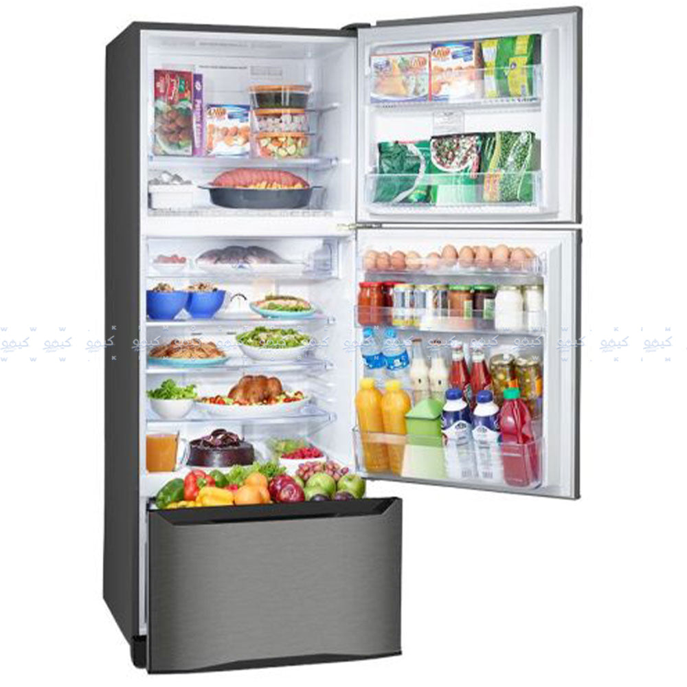 Tornado Refrigerator RF-45FTV-DST Inverter No Frost 351L 3 Doors - Dark Stainless