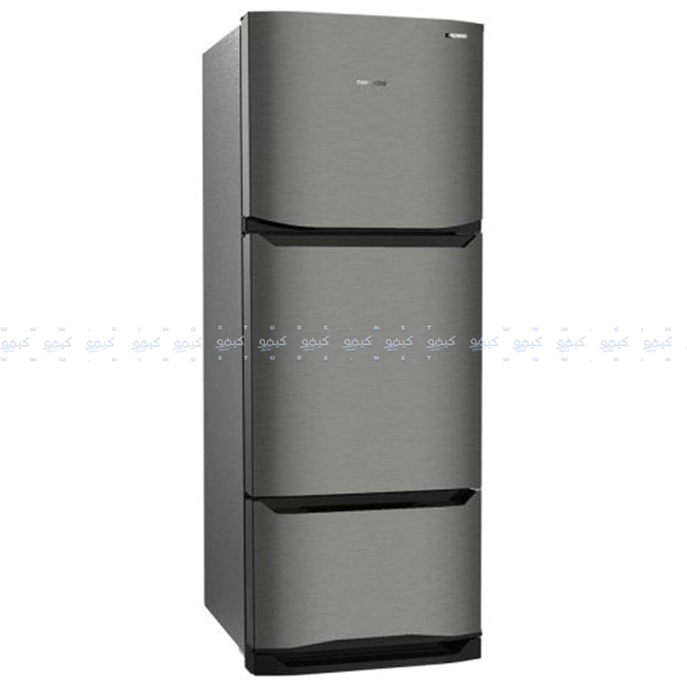 Tornado Refrigerator RF-45FTV-DST Inverter No Frost 351L 3 Doors - Dark Stainless
