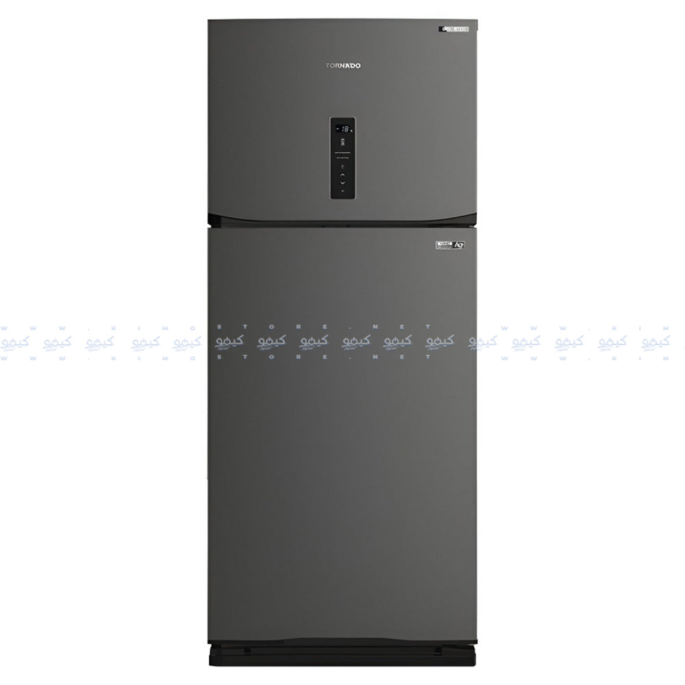 ثلاجة تورنيدو نوفروست انفرتر ديجيتال 2 باب 396 لتر RF-480ATV-DST - ستانلس داكن