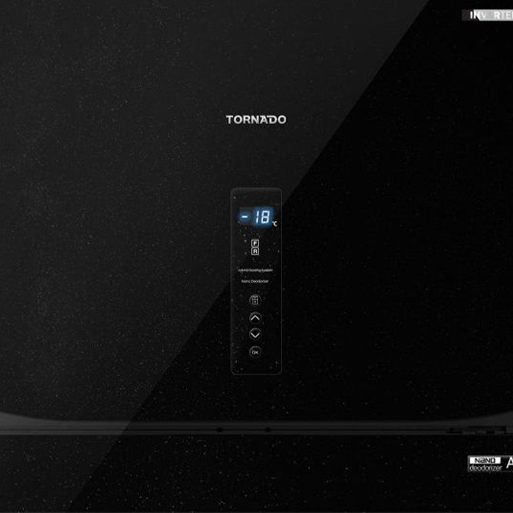 Tornado Refrigerator RF-580ATV-BK Inverter Digital No Frost 450L 2 Doors - Black