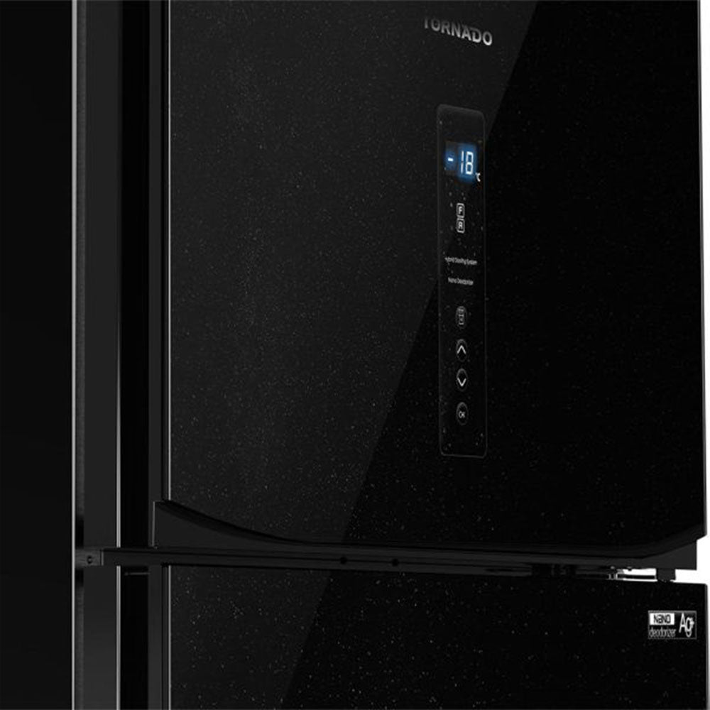 Tornado Refrigerator RF-580ATV-BK Inverter Digital No Frost 450L 2 Doors - Black