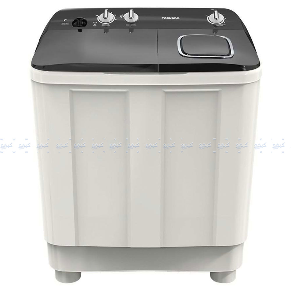 Tornado Top Load Half Automatic Washing Machine TMH-HS12C(WK) 12Kg - White x Black