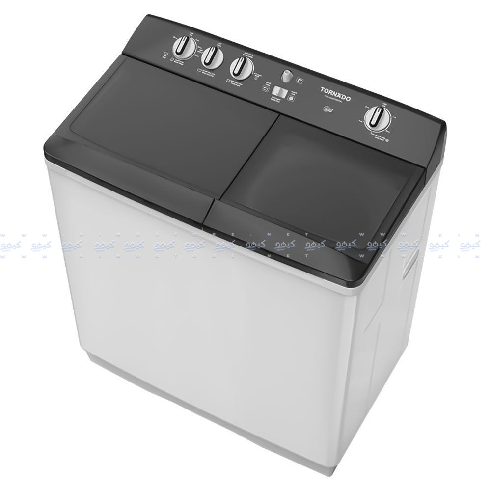 غسالة ملابس تورنيدو نصف اوتوماتيك تحميل علوي 10 كجم TVH-HM10TS(WK) - ابيض