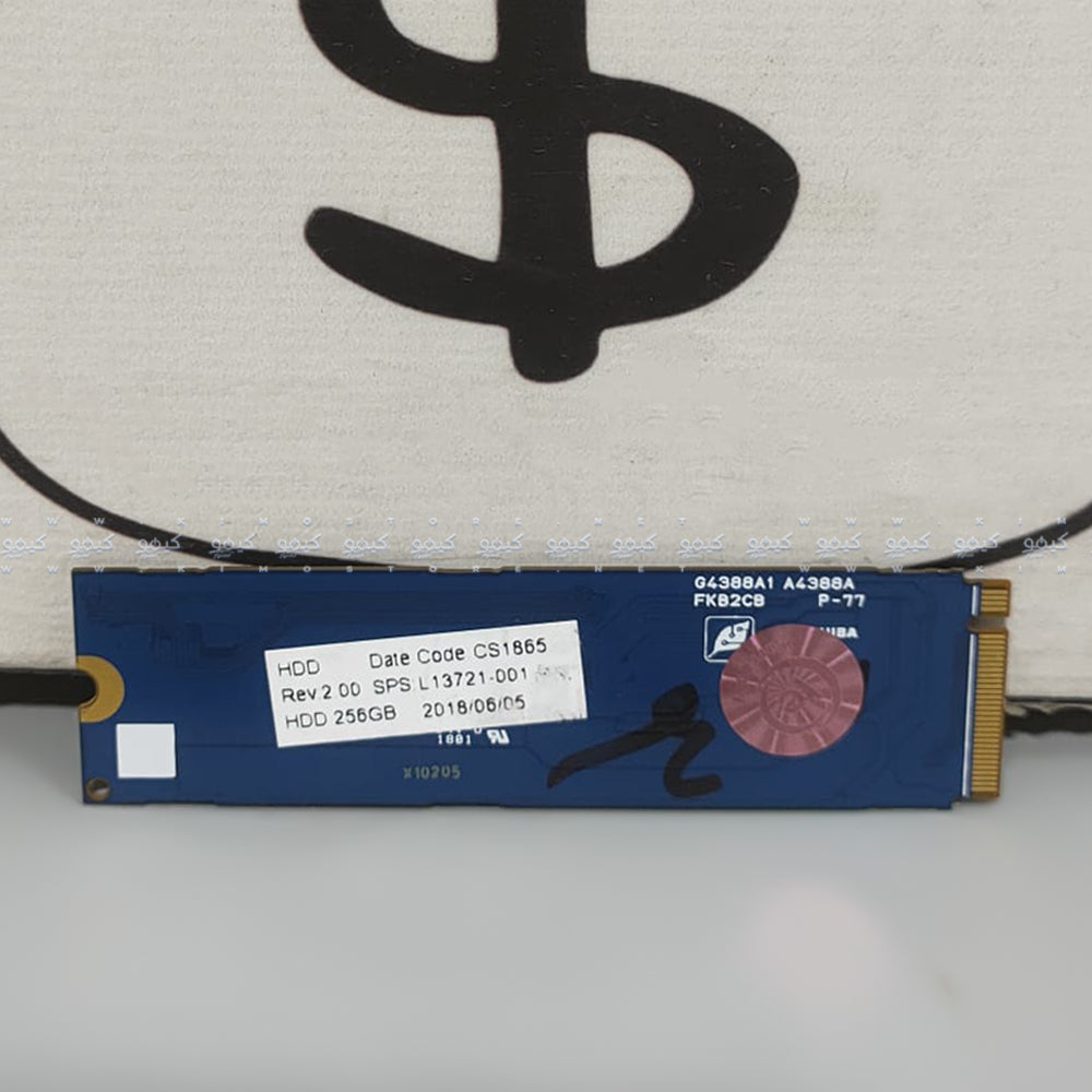 هارد درايف توشيبا 256 جيجابايت PCIe NVMe M.2 2280 SSD (استعمال خارج)