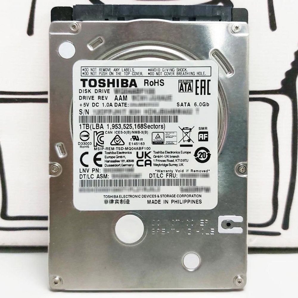 هارد درايف توشيبا 1 تيرابايت 2.5 بوصة داخلي للاب توب MQ04ABF100 (استعمال خارج)