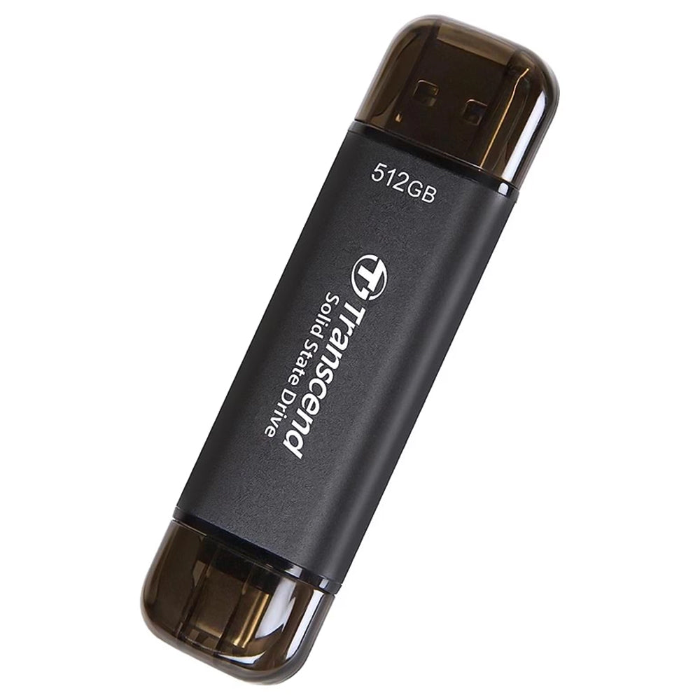 هارد درايف SSD خارجي متنقل ترانسيند 512 جيجابايت ESD310 - أسود