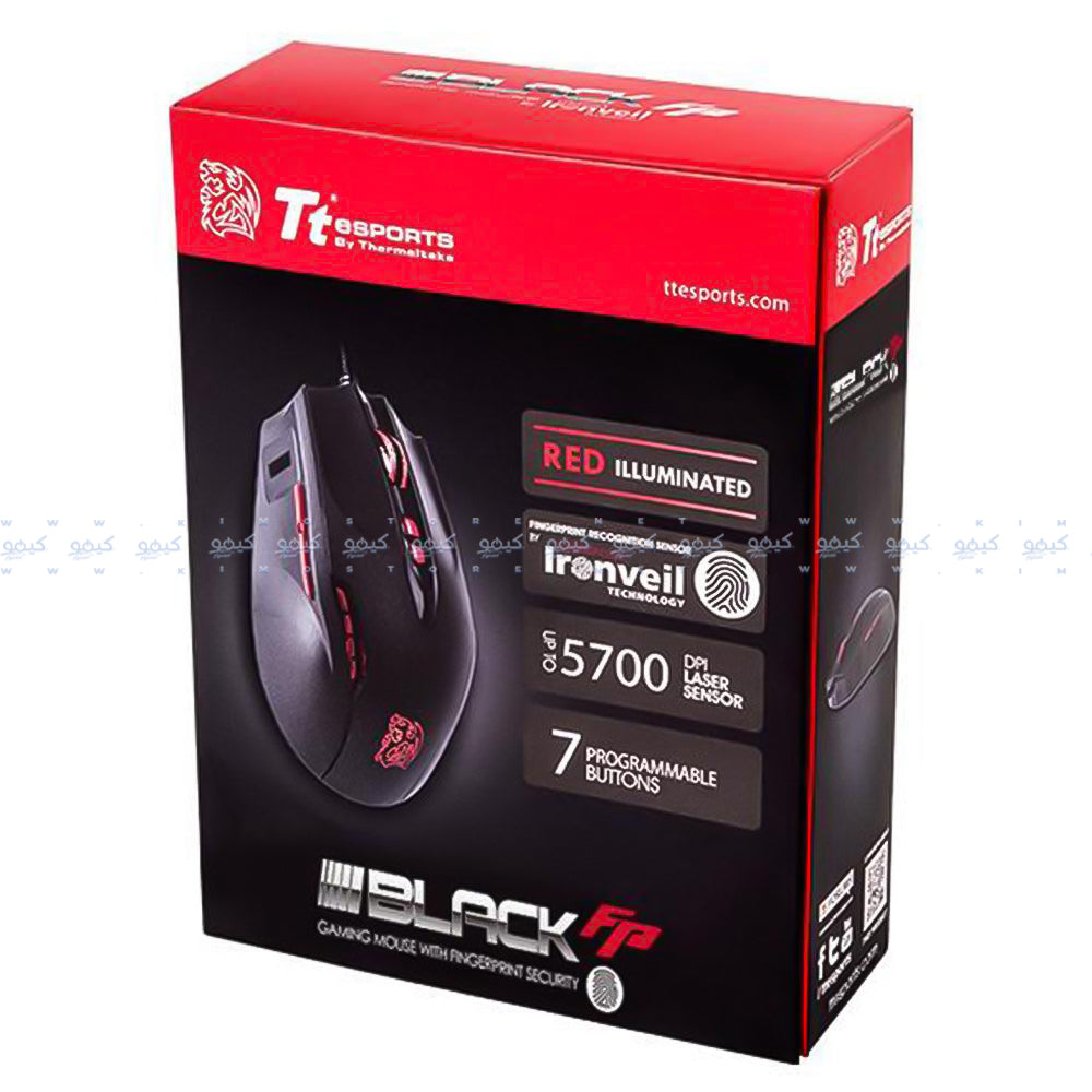 Tt eSPORTS Black FP Wired Gaming Mouse 5700Dpi