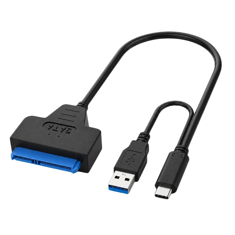 USB 3.0 + Type-C To SATA Cable - Black