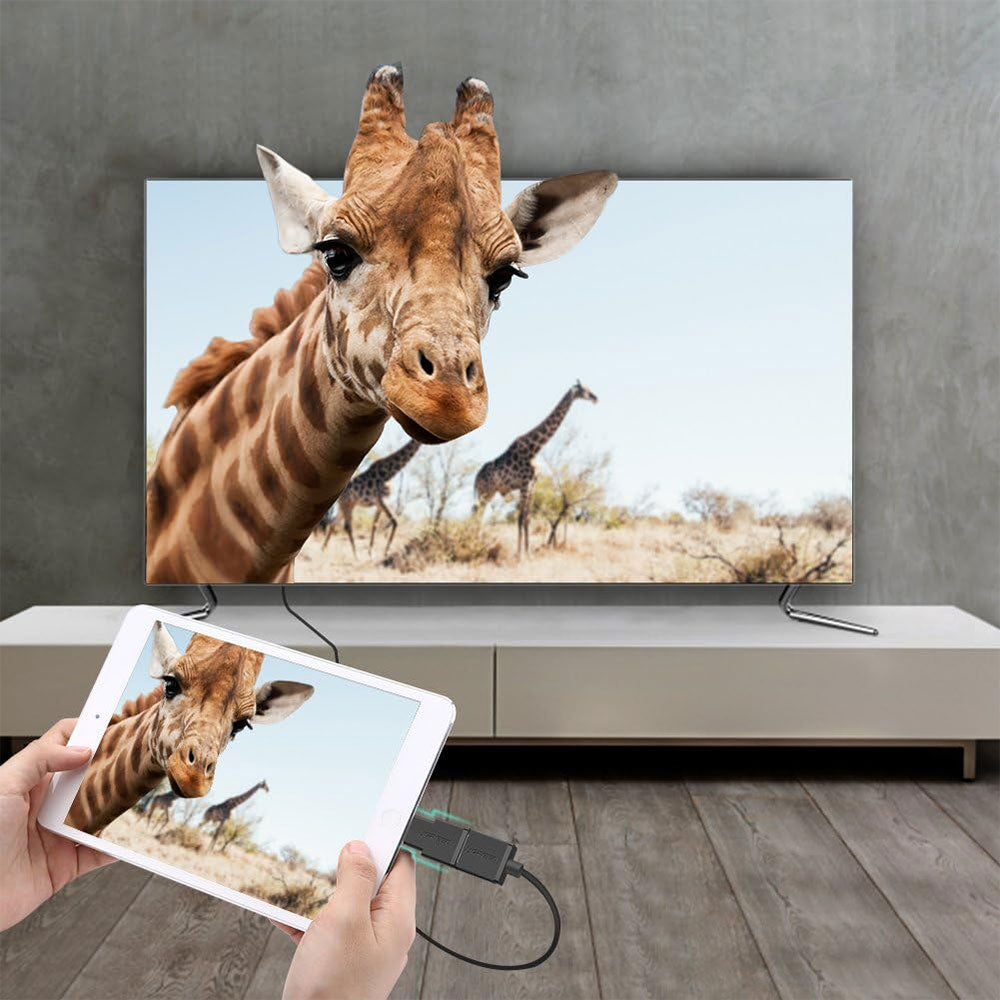 محول او تو جي يو جرين بمنفذ ذكر Mini HDMI إلى HDMI أنثى