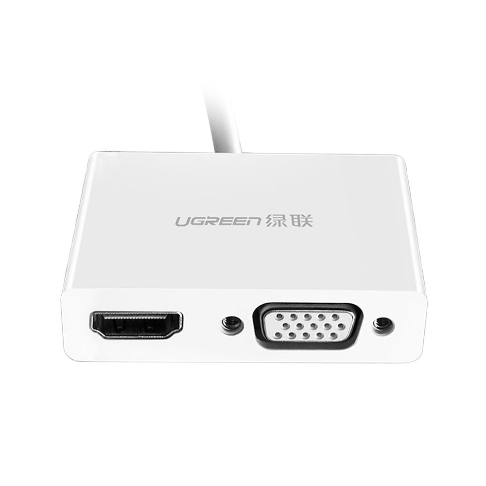 Ugreen 30843 Type-C To (VGA+ HDMI) Converter - White
