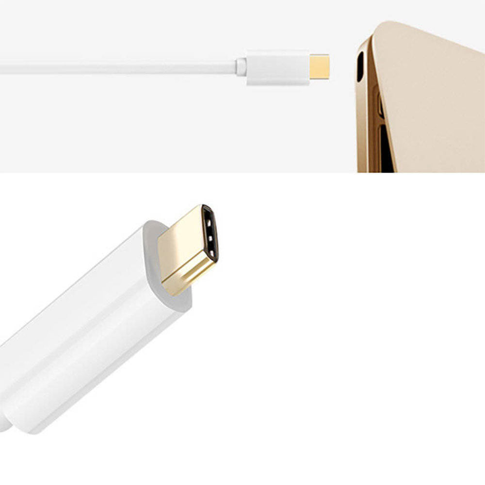 محول او تو جي يو جرين بمنفذ ذكر Mini Type-C إلى HDMI أنثى 40273 - ابيض