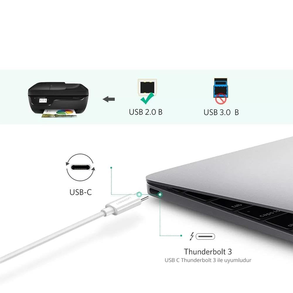 Ugreen 40417 Printer Cable 1.5m - White