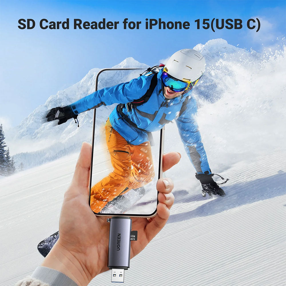 Ugreen 50706 2in1 Type-C + USB Multifunction OTG Card Reader