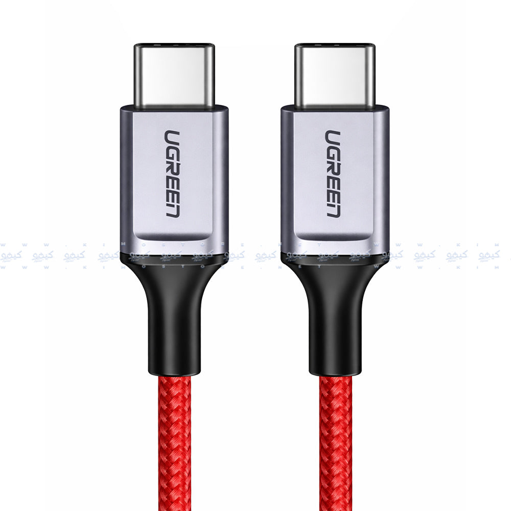 Ugreen 60186 PD Type-C To Type-C Cable 3A 60W Fast Charging 1m - Red
