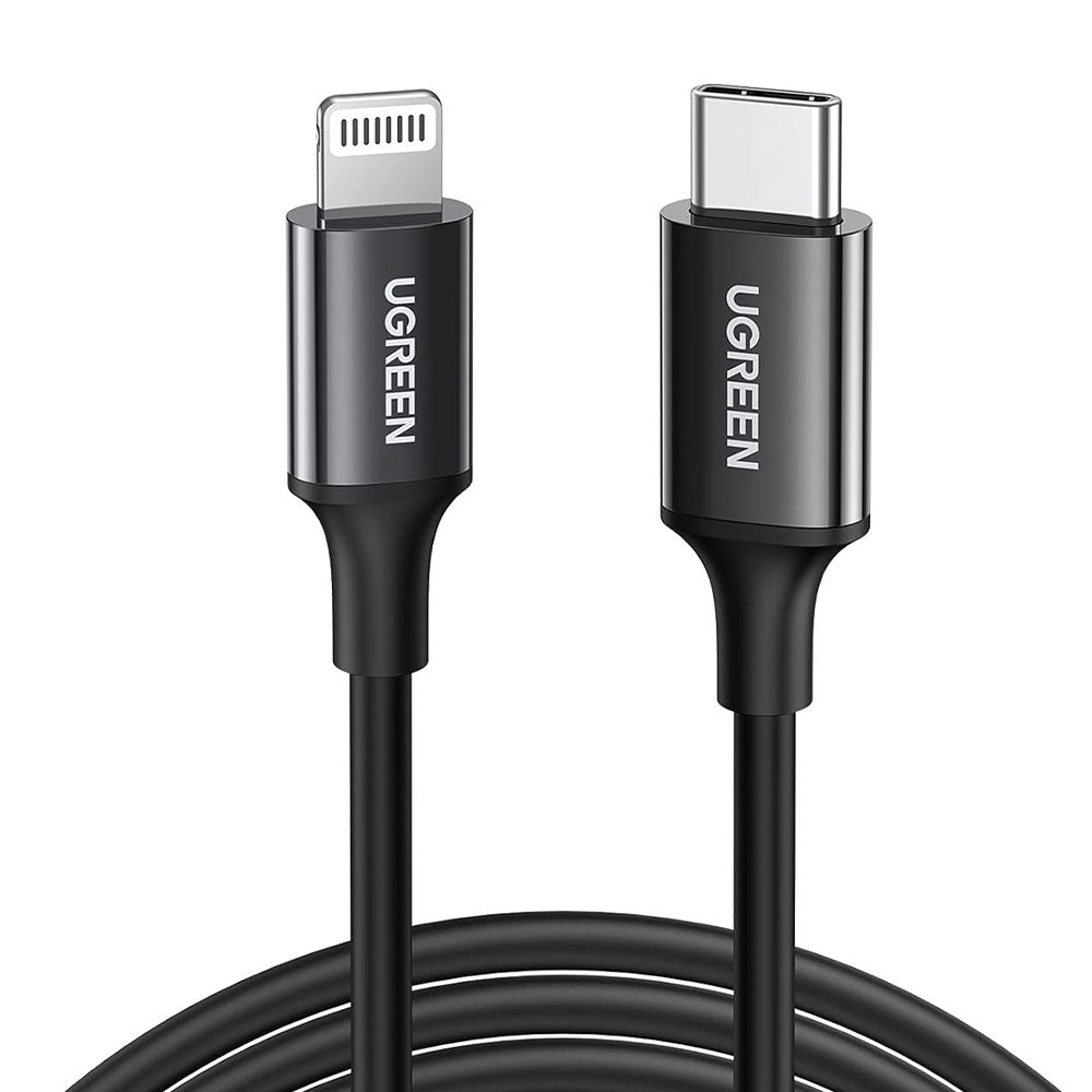 Ugreen 60751 Type-C To Lightning 3A 60W Cable Fast Charging 1m - Black