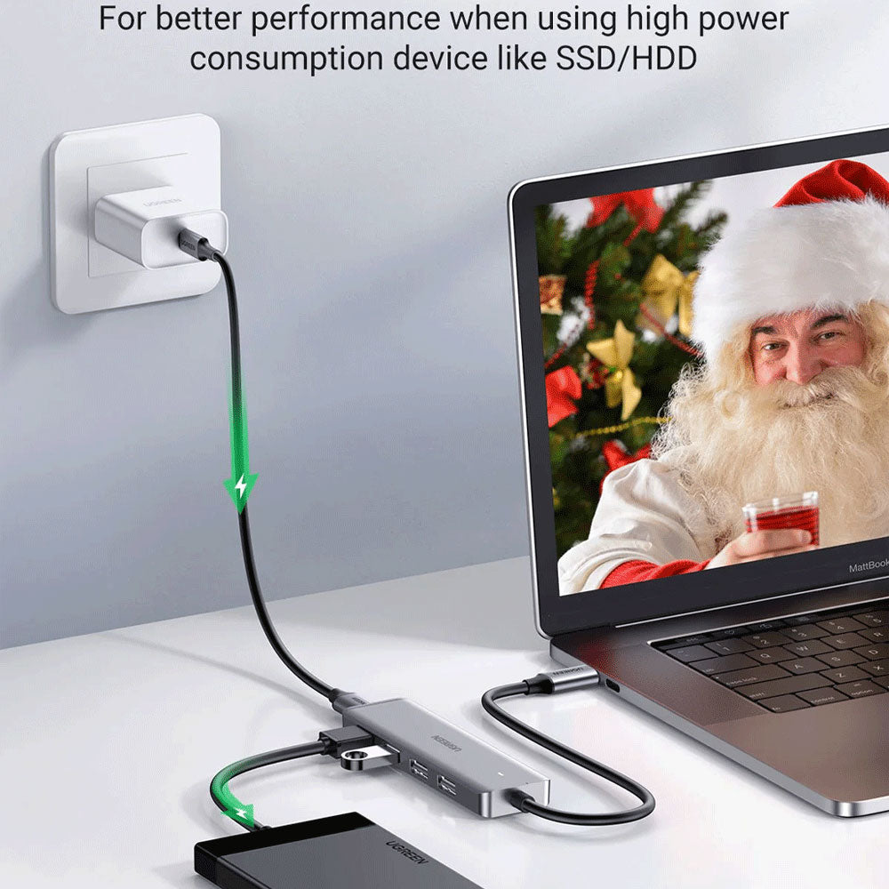 Ugreen 70336 5in1 Type-C HUB Converter 4 Ports