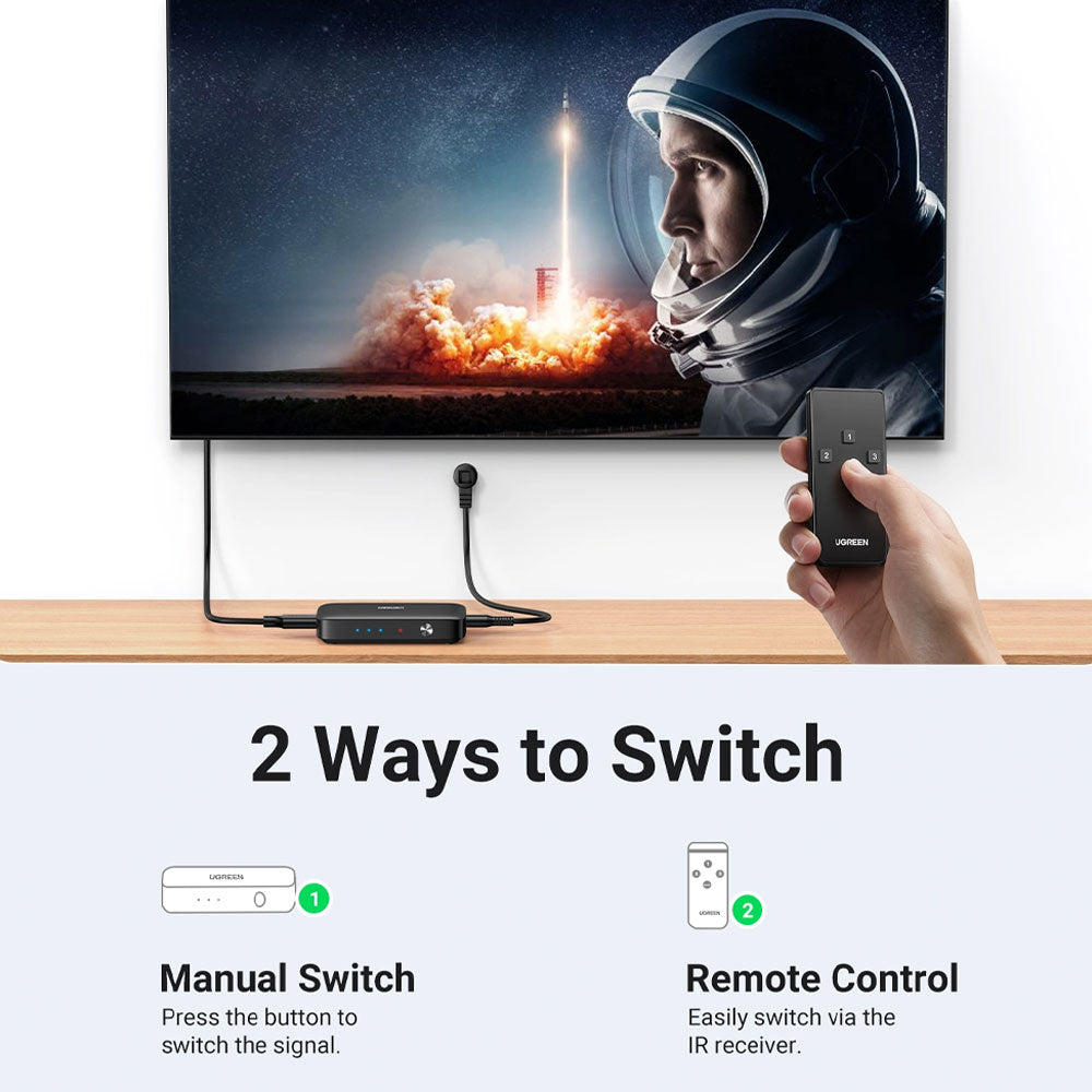 Ugreen 80125 HDMI Switch 3 Ports