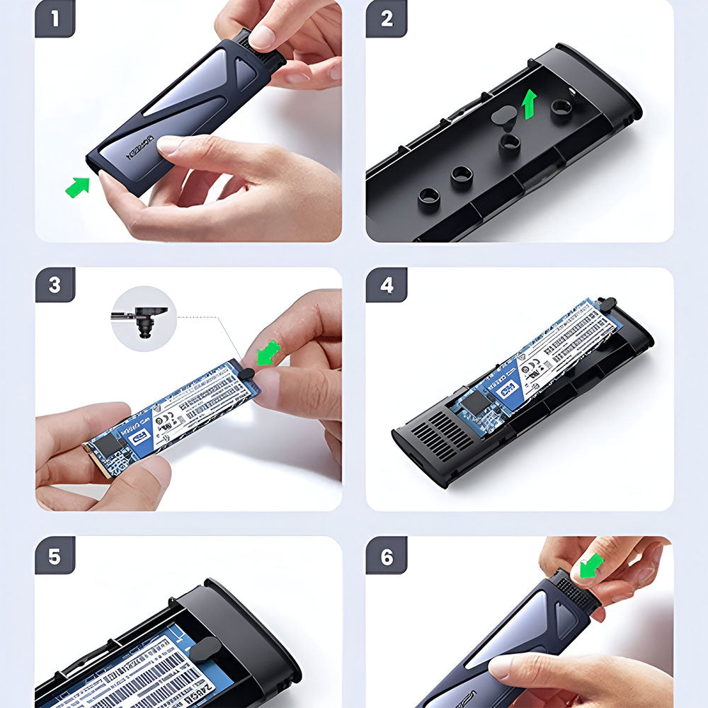 موبايل راك يوجرين تايب سي 90264 M.2 SATA/NVMe