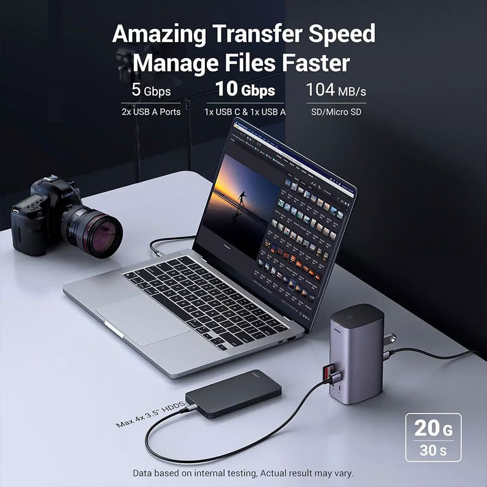 محول موزع تايب سي 12 في 1 يو جرين متعدد الوظائف 90325 8K Docking Station MST