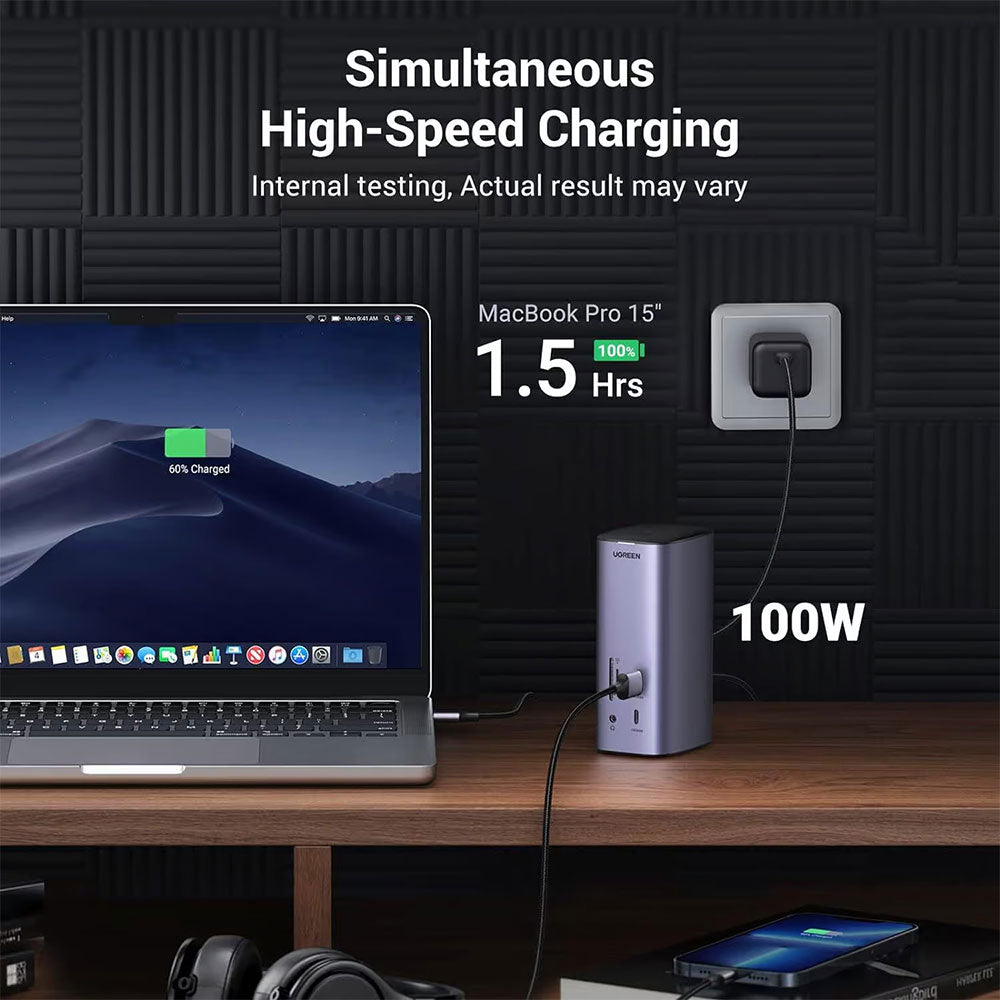 محول موزع تايب سي 12 في 1 يو جرين متعدد الوظائف 90325 8K Docking Station